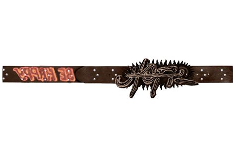 travis scott studded belt brown